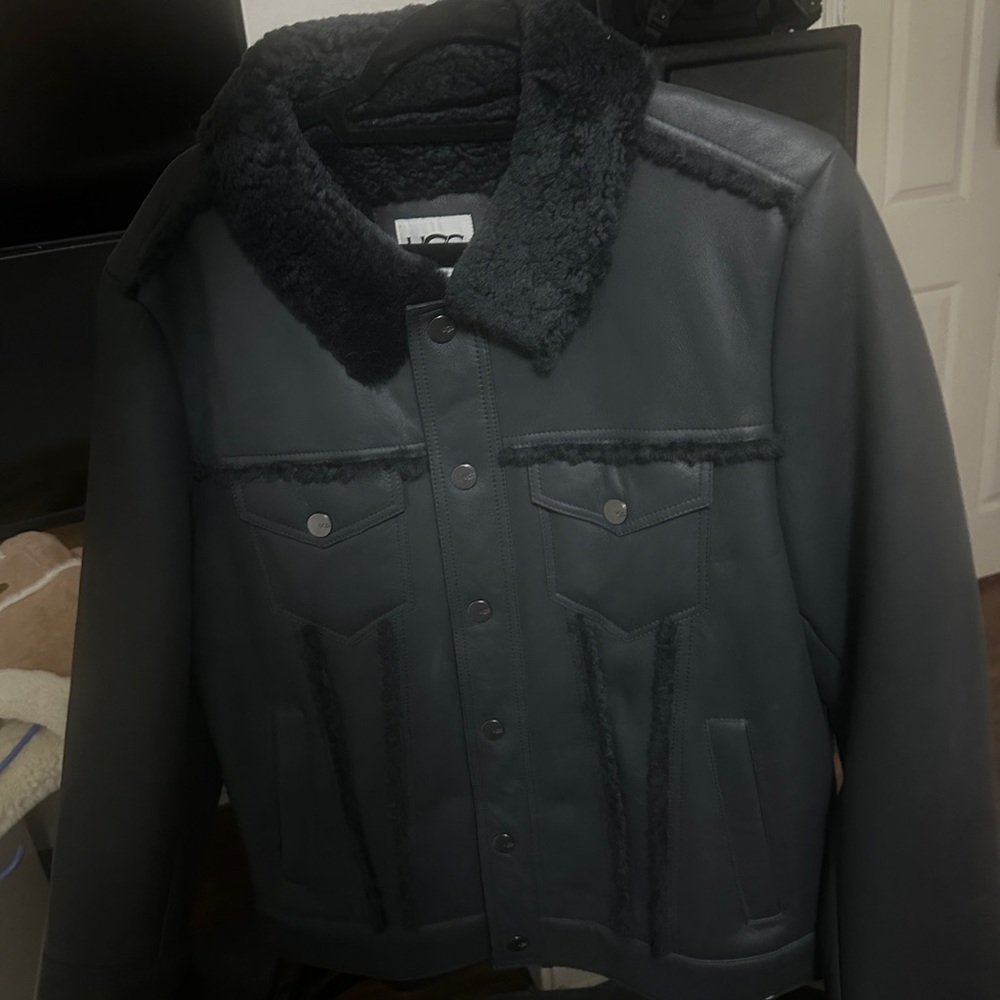 Uggs Black Shearling Lined Jacket